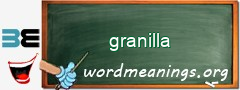 WordMeaning blackboard for granilla